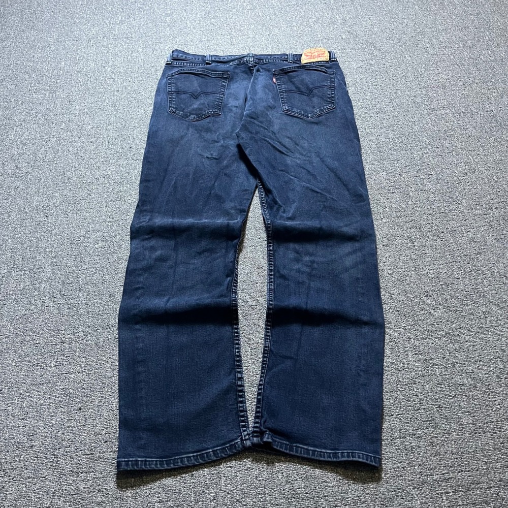 Levis 514 Straight Fit Jeans 38x32 Dark Wash Blue Denim Classic Casual